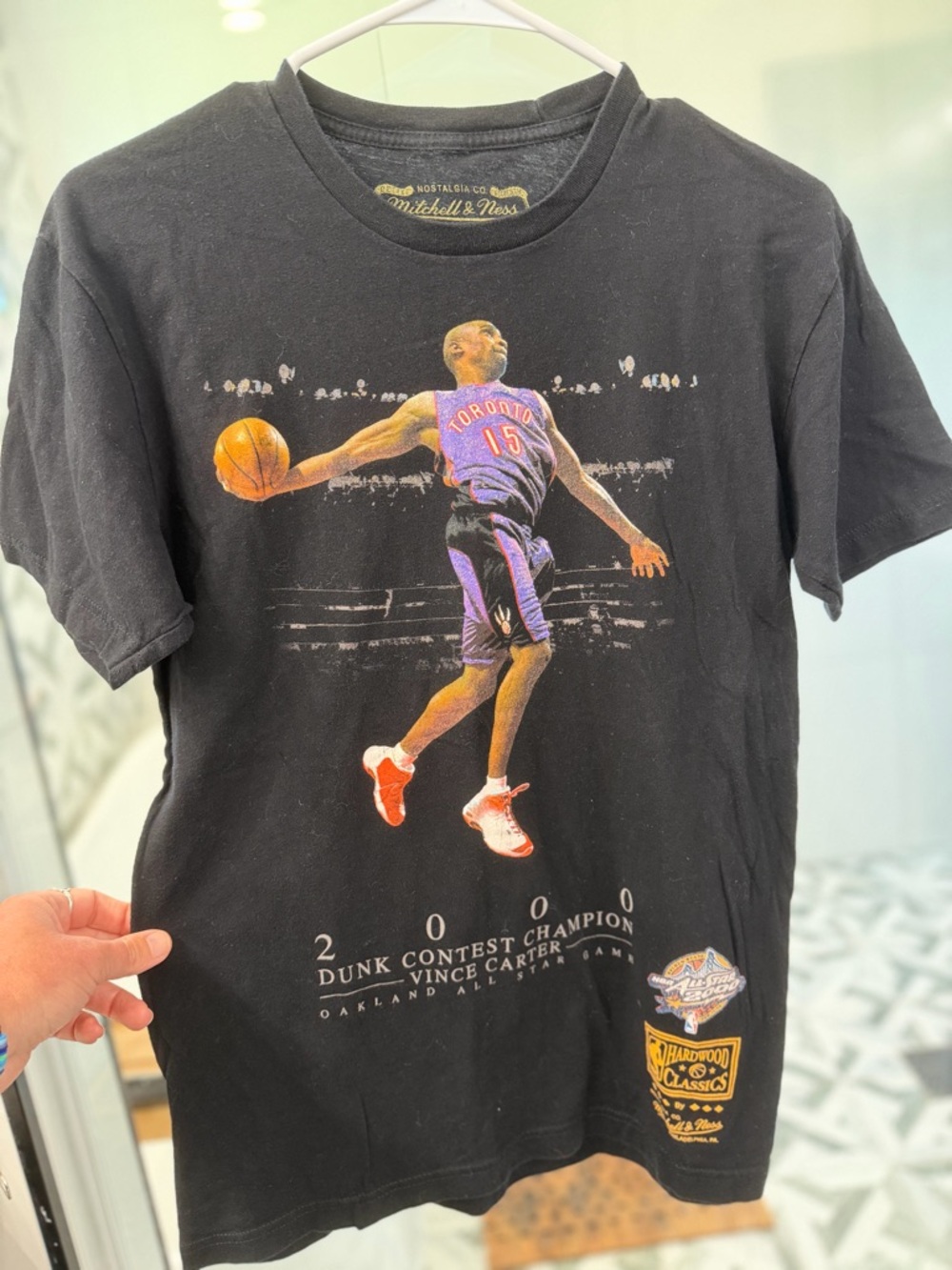 Mitchell & Ness Black Tee with Dunk Contest Champion Oakland All Star Game